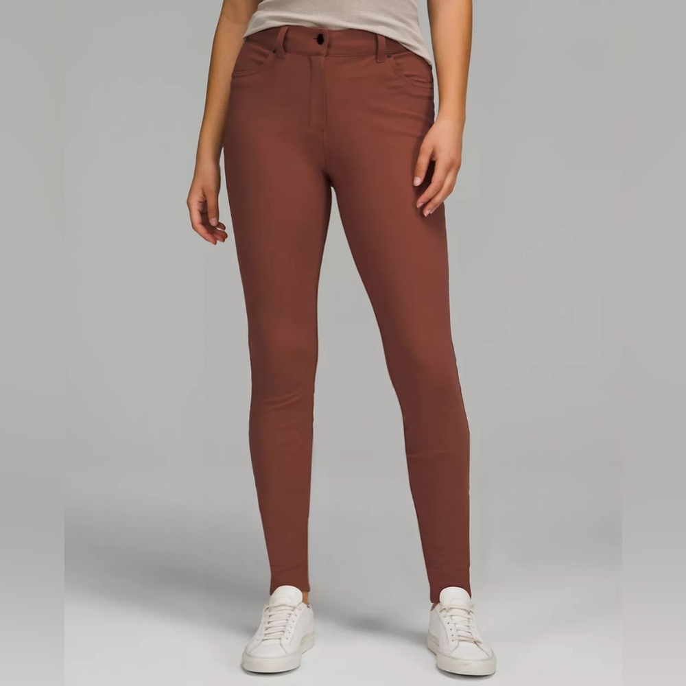 Lululemon City Sleek Slim-Fit 5 Pocket High-Rise Pant in Ancient Copper